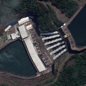 Imagem de satélite:   Usina Hidrelétrica Salto Santiago - Saudade do Iguaçu/PR